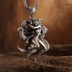 Sexy Goddess Nine-Tailed Fox Pendant Necklace, Suitable For Men & Women Charm Jewelry Gift