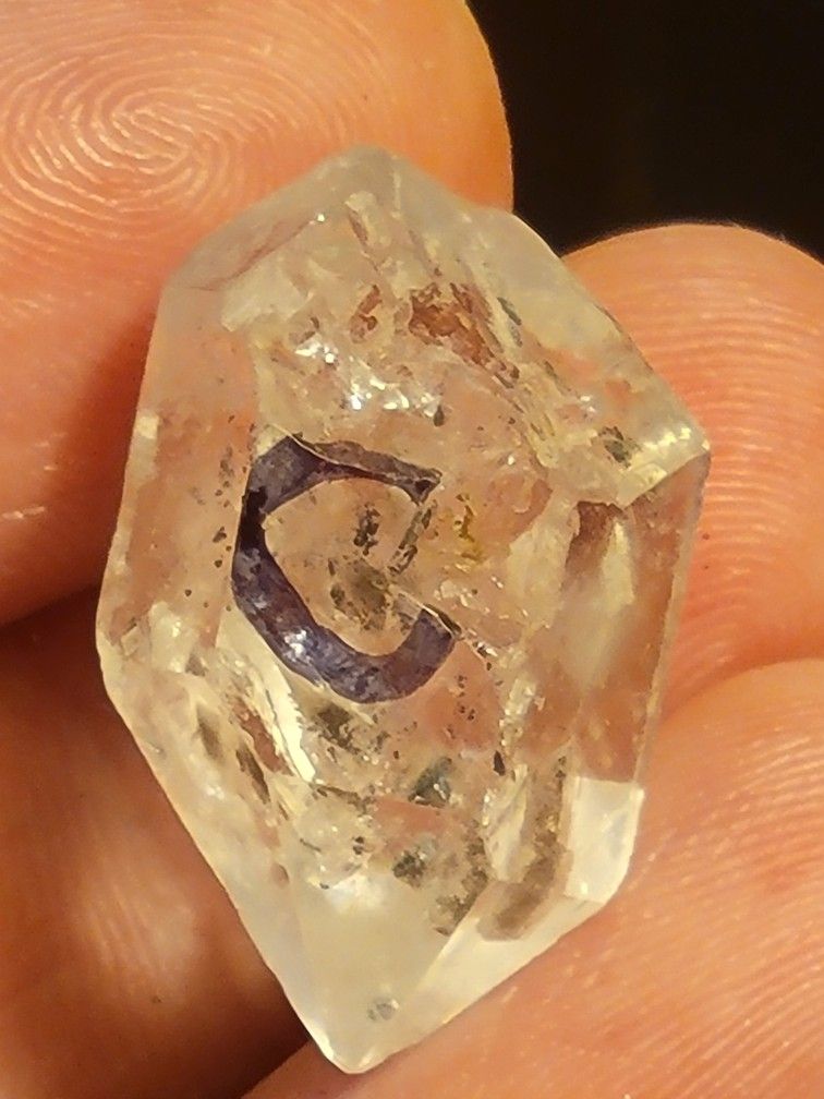 30.20ct Rare Moving Carbon Inclusion Herkimer Diamond Gemstone