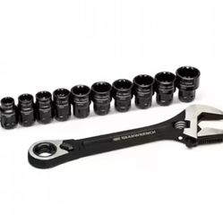 Drive Pass-Thru Adjustable Wrench Set (10 Piece)