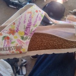 Birkenstock Gizeh Summer Floral Light Rose Vegan Women's US 7/8(Regular) EU 39