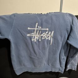 Stussy Blue Crewneck Sweatshirt - Size Medium 