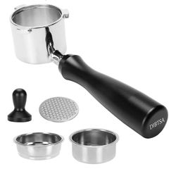 New 51mm Bottomless Portafilter 3 Ears Compatible with La Specialista EC9155, EC9665 and EC9355, with 12g 16g Portafilter Filter Basket and Puck Scree