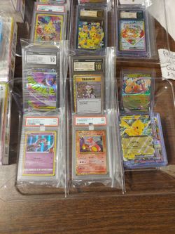 Graded Pokemon Cards and Keychains