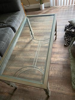 Glass coffee table