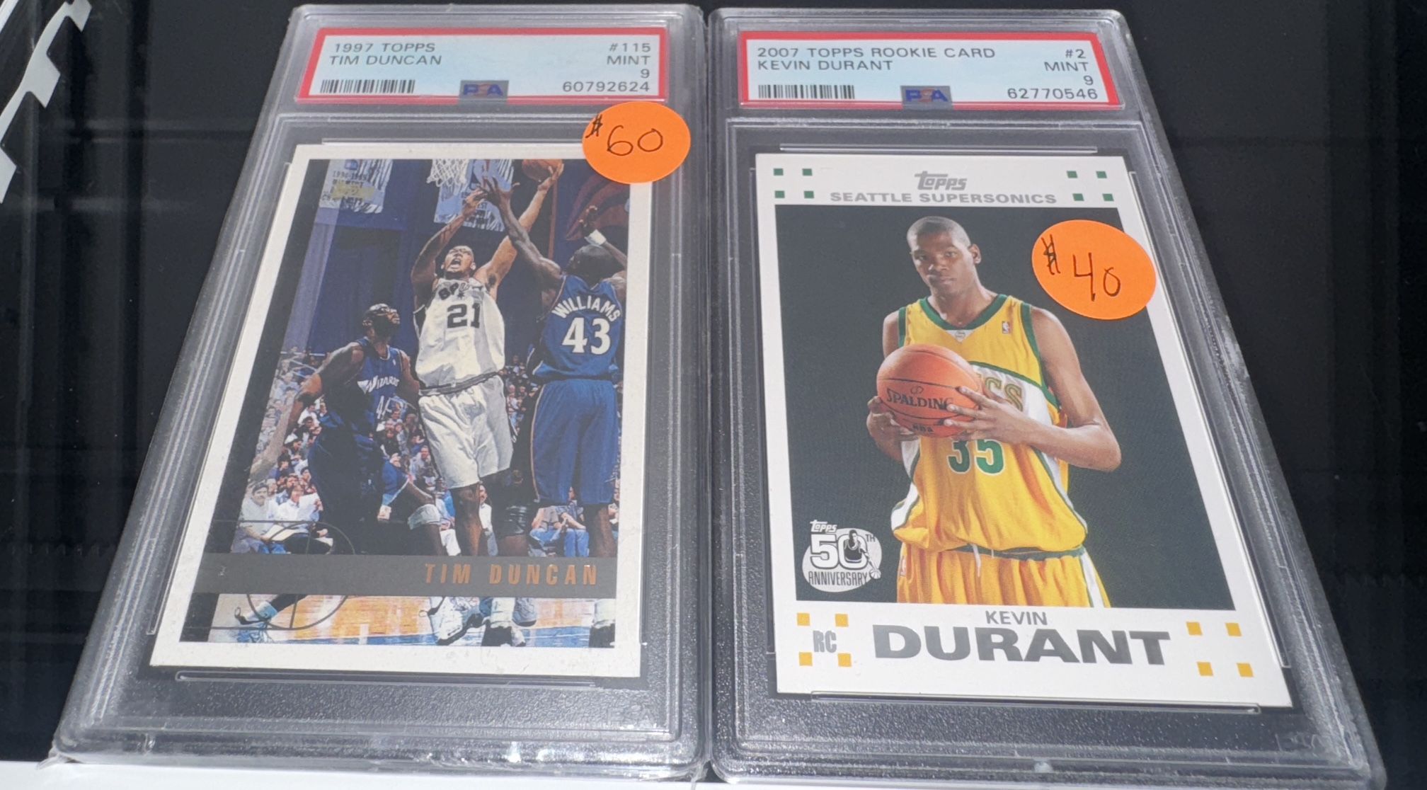 HOF Rookie LOT. KD & TIM DUNCAN