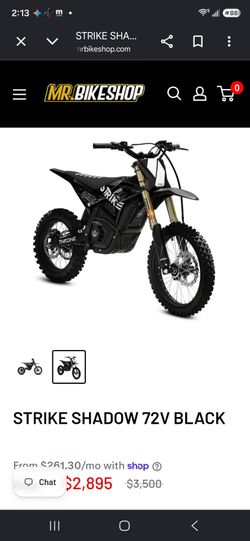 Shadow throne  strike dirt bike 72 volt