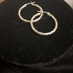 Small Hoop Earrings Silver