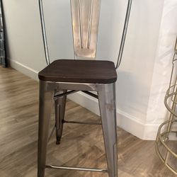 2 Barstools 24 Inch (floor to Seat) 