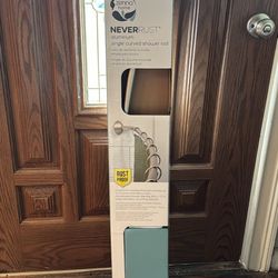 Never rust curved shower rod