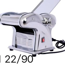 135W Electric Pasta Maker, Noodle Maker Pasta Making Machine Dough Roller Cutter Thickness Adjustable Stainless Steel US, Type 2.5mm Round, 4mm Flat, 