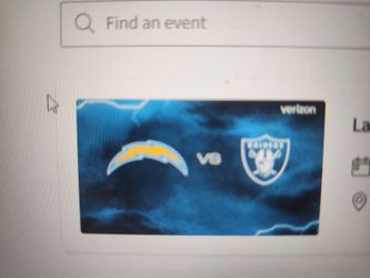 Chargers Raiders tickets this Sunday 20th