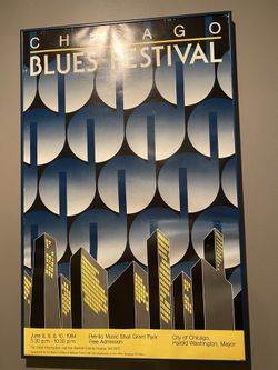 Original Chicago Blues Festival Framed