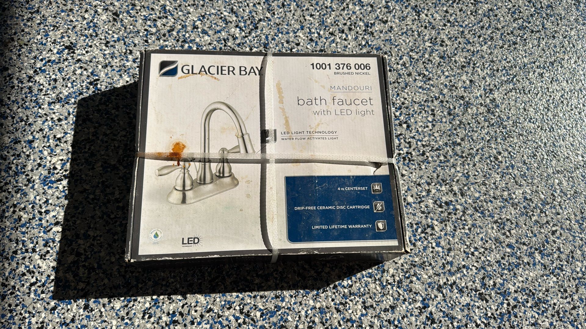 Mandouri 4 in. Centerset 2-Handle LED Bathroom Faucet in Brushed Nickel