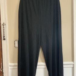 Victor Costa Occasion Women’s Black Ankle Length Pull-On Pants PXL Elastic Waist