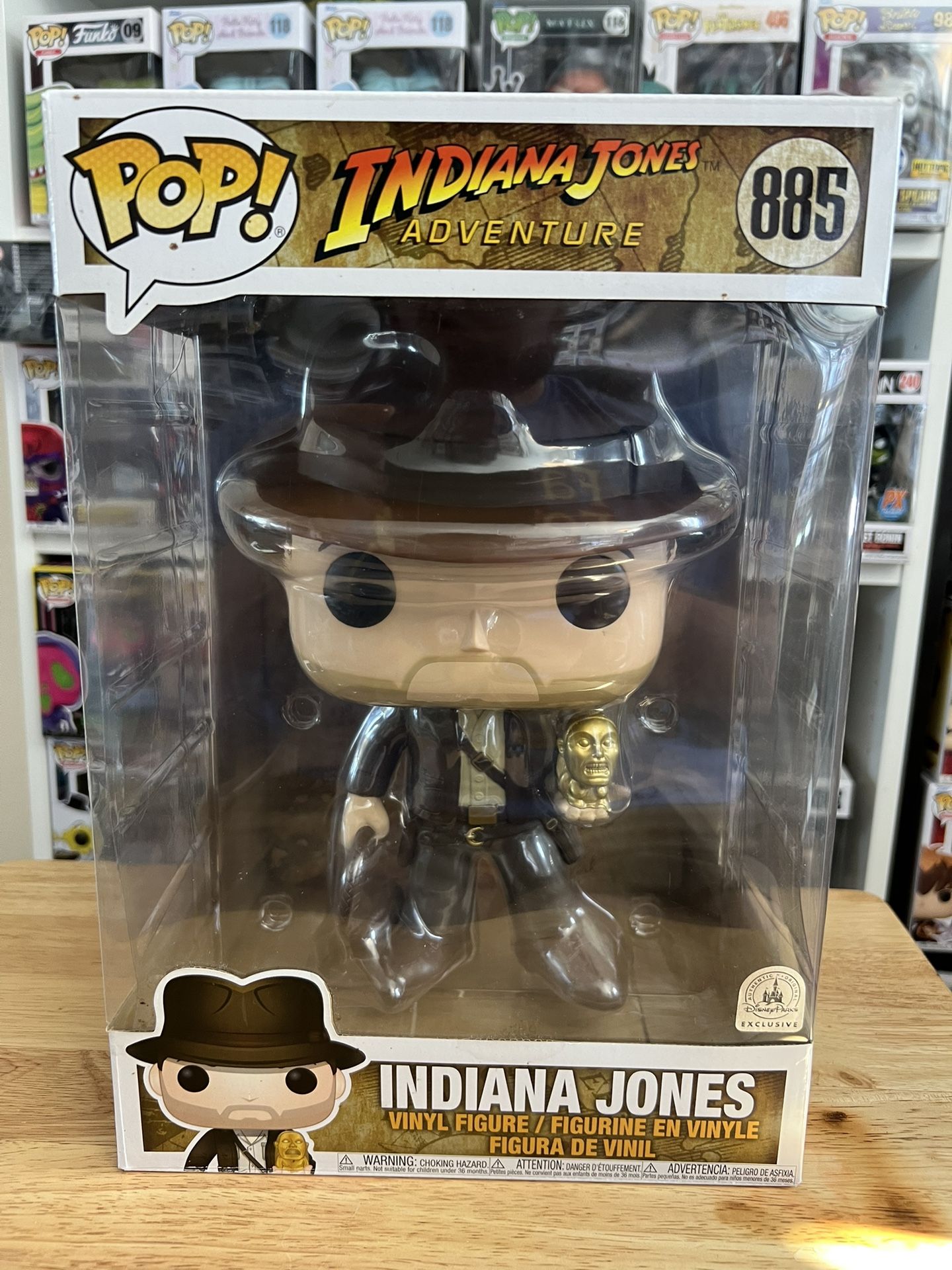 JUMBO 10 INCH VAULTED EXCLUSIVE Indiana Jones Idol Funko Pop #885 Movies Disney