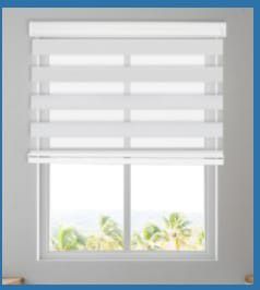 New Zebra shades 32" W x 83" long (x2). Total width 64" for a sliding door, big window or 2 smaller windows.
