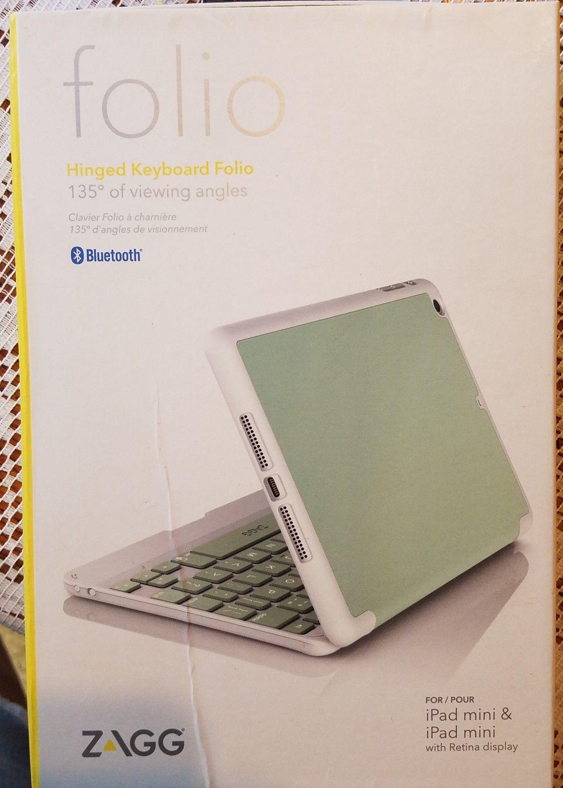 New..Zagg Mini I Pad Hinged Keyboard Folio