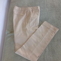 Michael Kors Women's Office Pants Skinny Mid-rise Tan Color Sz 2