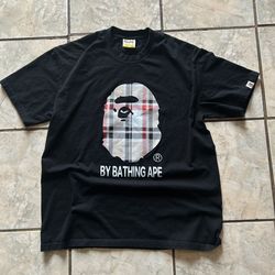 bape check by t shirt