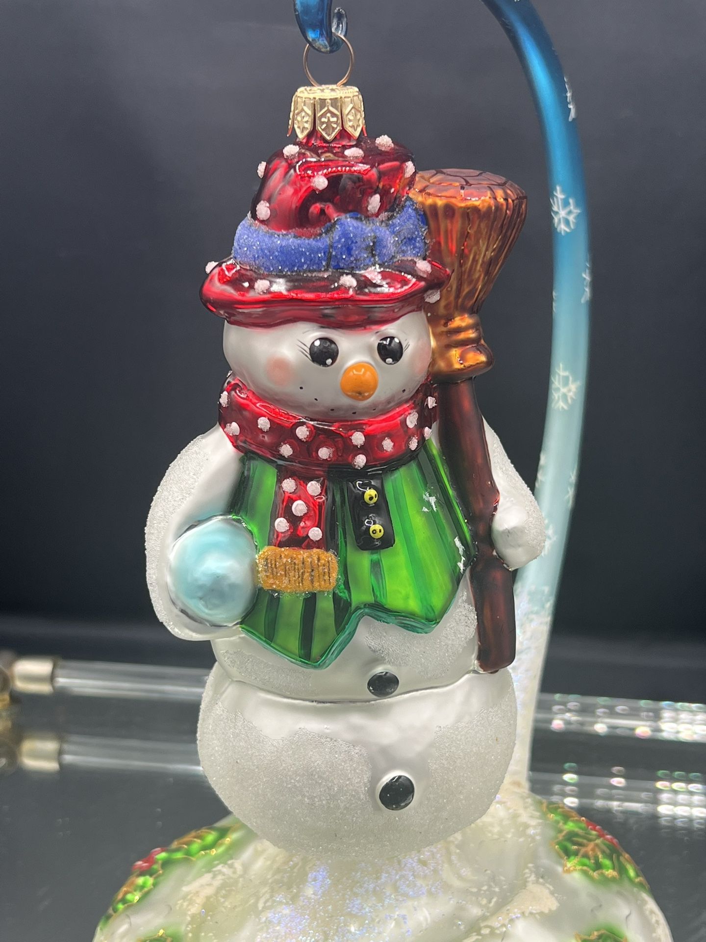 Christopher Radko Dressed to Chill Snowman Ornament with Broom