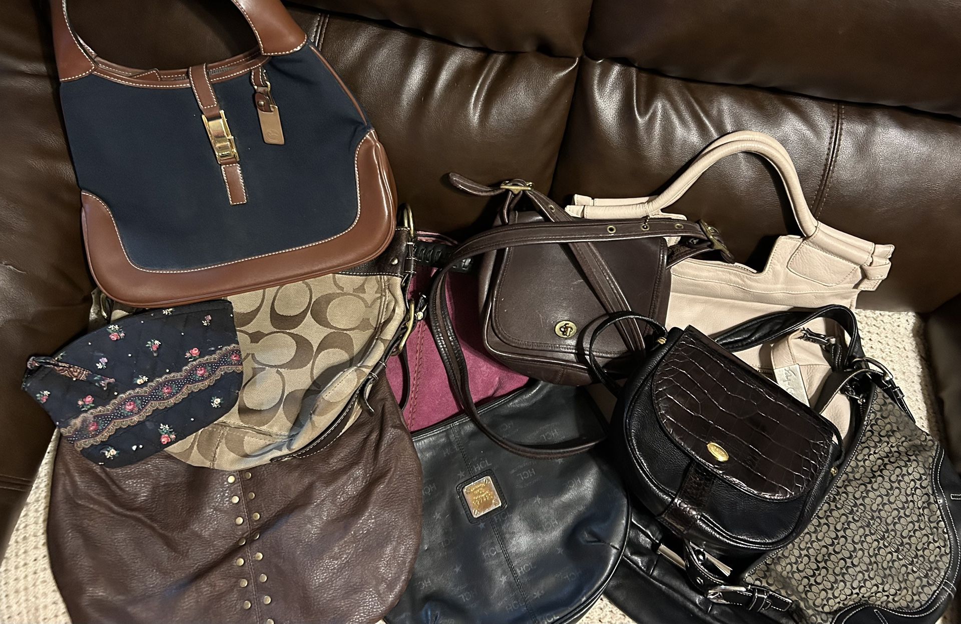 10 Designer Handbags Lot Plus One:INCLUDES (4) COACH