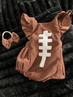 9-12 month football girls outfit