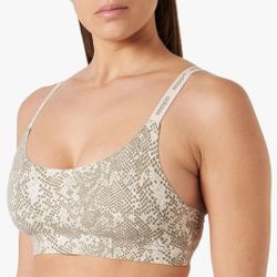 Adidas Naked 2-Ply Seamless Bralette Tan/Beig Snakeskin Print Women’s Sz XL NWT