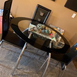 Glass top dining room