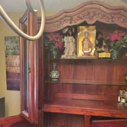 Wooden Display Cabinet & Family Dining Table