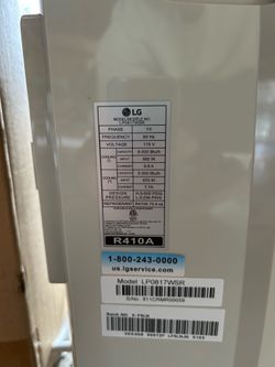 LG 8000 BTU air conditioner