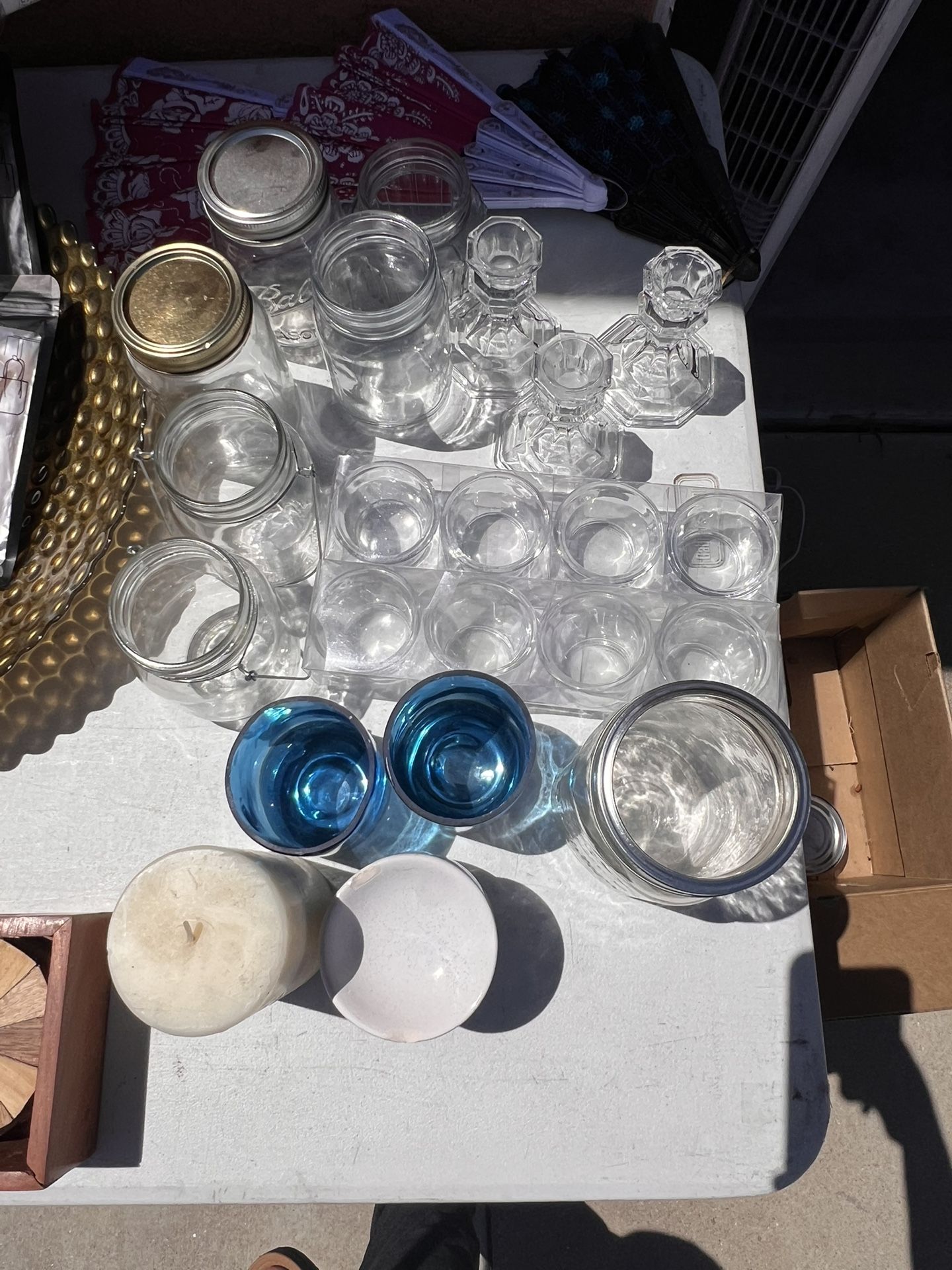 Candle holders, Mason Jars