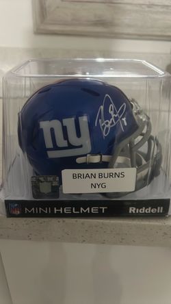 Brian Burns Signed NY Giants Riddell Mini Helmet