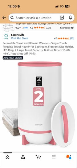 Towel warmer pink