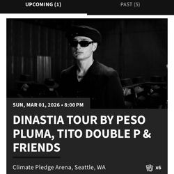 x6 Seattle Peso Pluma Concert Tickets.