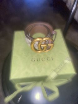 GUCCI GG Belt - Brown Leather