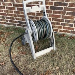 Long Water Hose & Reel Cart 