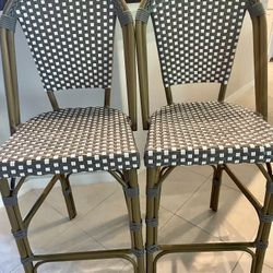 Purple Leaf French Bar Stools