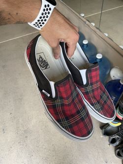 Vans Slip Ons Plaid