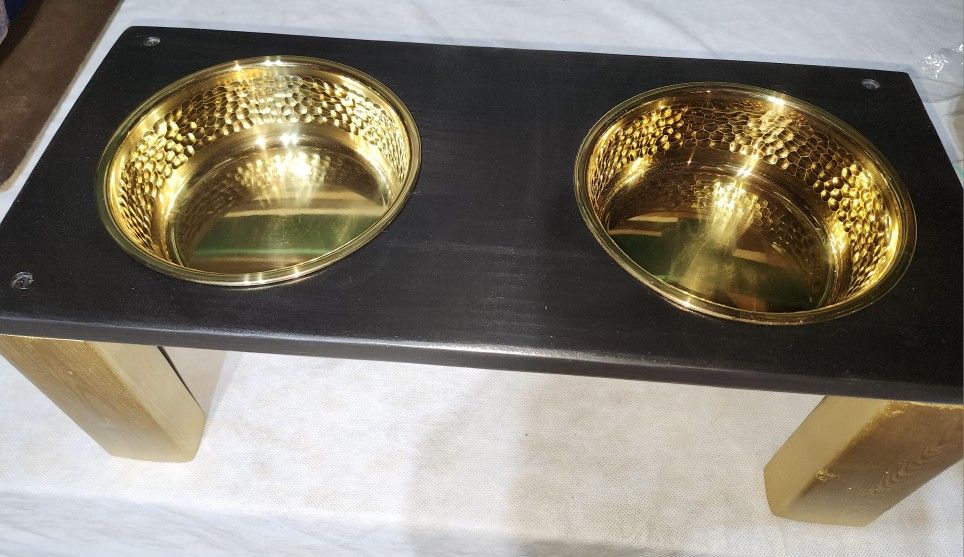 Handmade Elevated Dog Bowl Holder