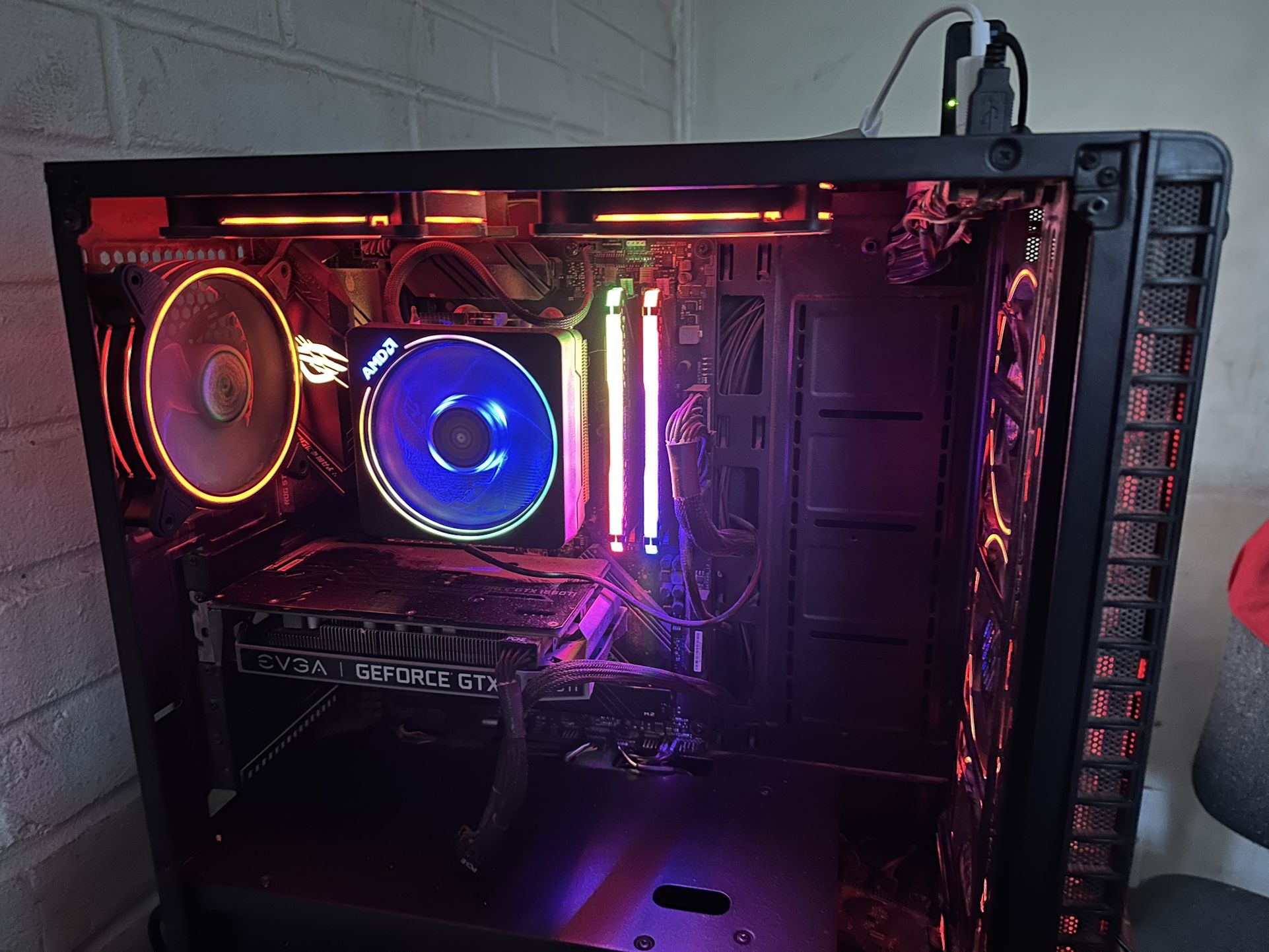 Gaming Pc 1660ti GPU CPU Amd Ryzen 16g Ram 1 Terabyte Storage FULL SETUP INCLUDING MONITOR 165hz Monitor K65 Keyboard