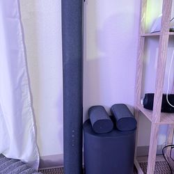 onn. 5.1.2 Surround Soundbar System with Dolby Atmos, Wireless Subwoofer and Ture Wireless Satellites, 42"