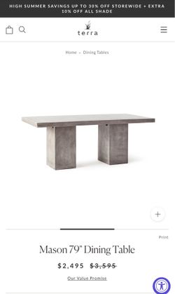 Concrete Outdoor Dining Table