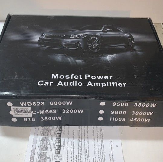 Wudi Car Audio 5800 Watt 4/3/2 Channel Power Amplifier