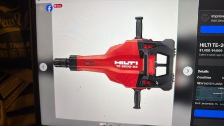 Hilti te 2000 battery demo hammer brand new