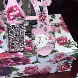 Dolce &Gabbana Floral Chunk Heels