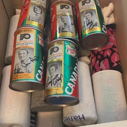 Flyers Canada Dry Cans Autograph 