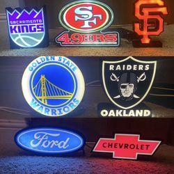 Lightboxes 49er, Raiders, Giants, Kings, Warriors