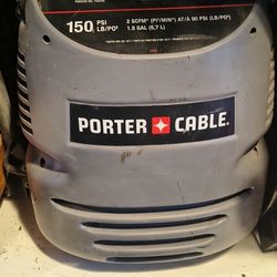 Porter-Cable 1.5-gallon oil-free air compressor.