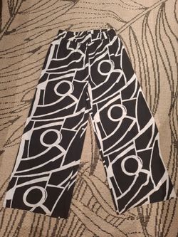Geometric print trousers