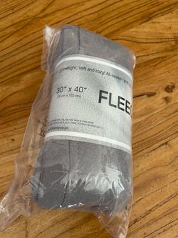Grey Fleece Throw Blanket 30" x 40"